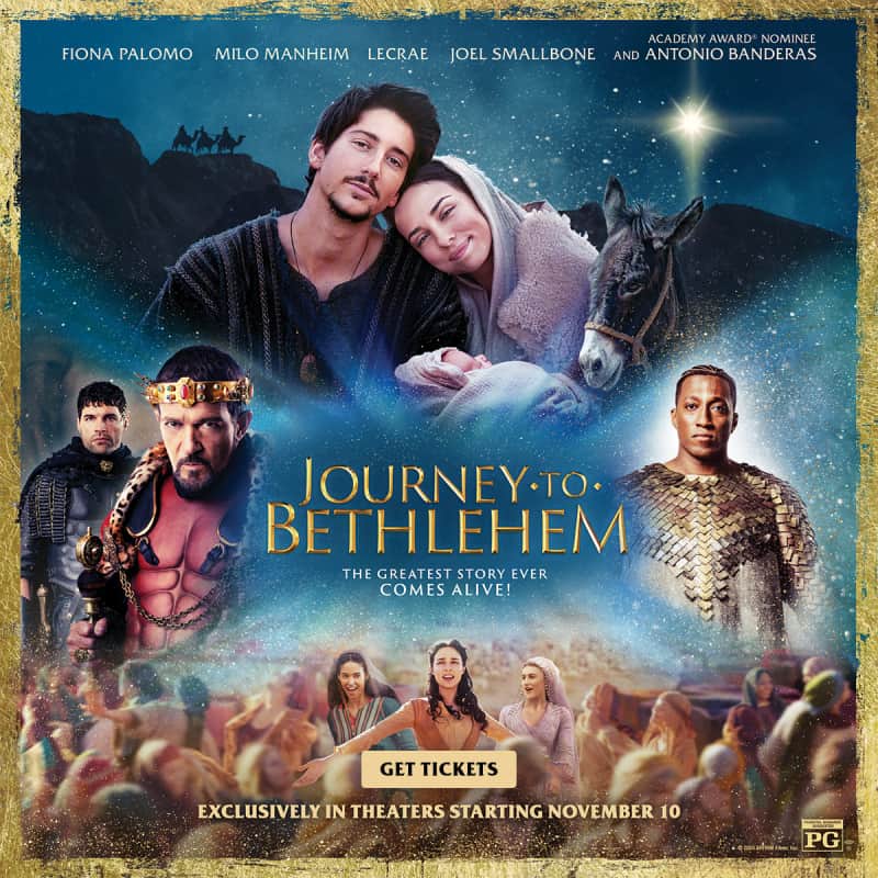 Journey to Bethlehem is a family friendly film that opened in theaters November 10th. Watch this new film starring Antonio Banderas as King Herod.
