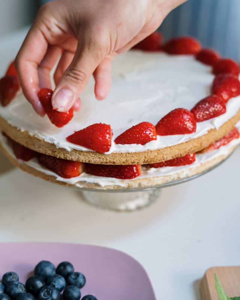 If you're looking for a delicious spring recipe, try this Berry Triple Layer Cake Recipe. This spring berry cake has moist layers of cake and sweet berries.