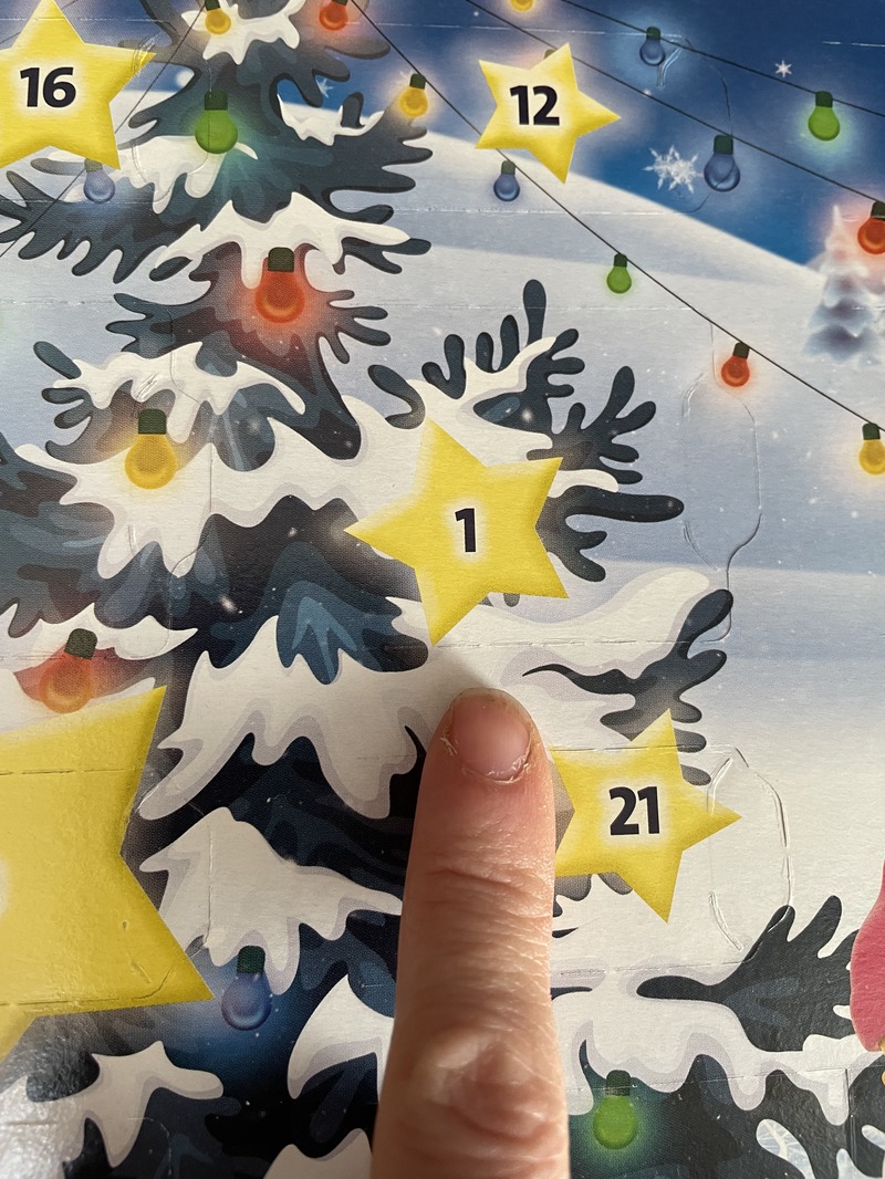 a close up of an advent calendar