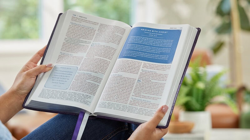 woman reading a Bible