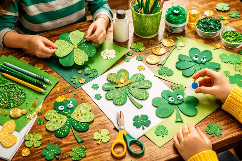 making shamrock crafts