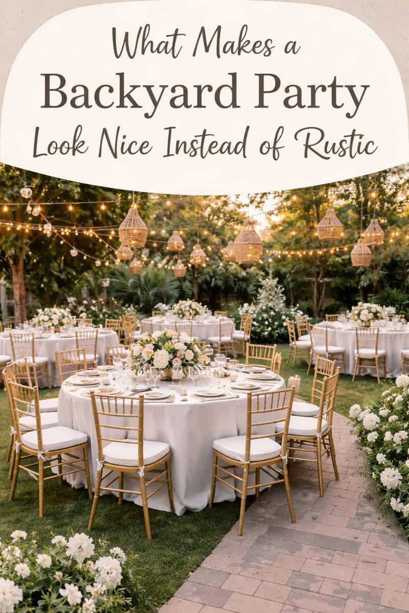 What Makes a Backyard Party Look “Nice” Instead of Rustic?