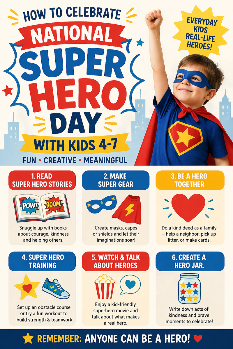 How to Celebrate National Super Hero Day with Kids (Ages 4–7)