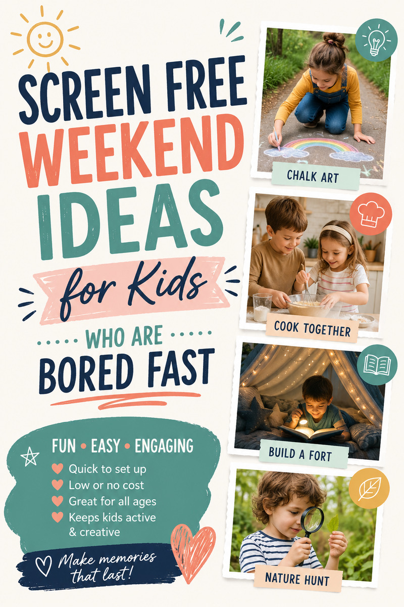 Screen-Free Weekend Ideas for Kids Who Get Bored Fast