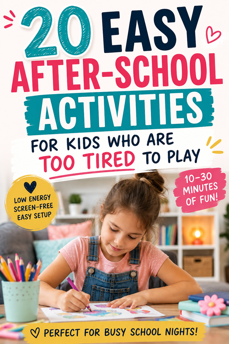 20 Easy After-School Activities for Kids Who Are Too Tired to Play