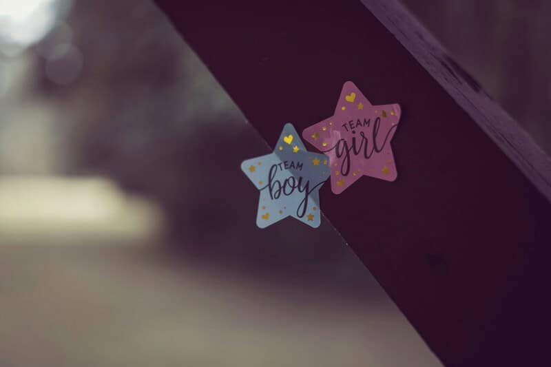 blue and pink stars for baby