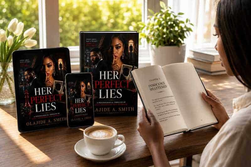 Visit HerPerfectLies.com to learn more about the novel and find out where you can get a copy.