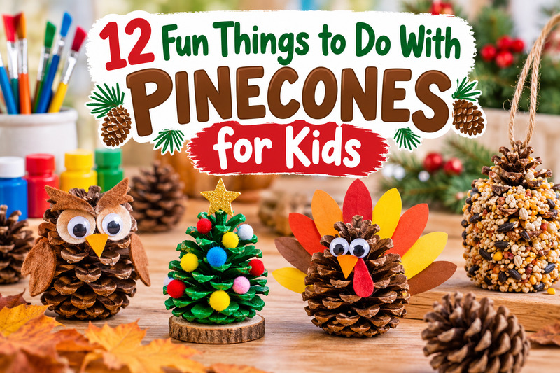 12 Fun Pinecone Crafts for Kids