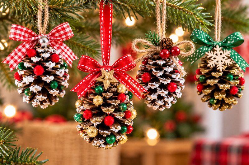 Cozy Pinecone Christmas Ornaments