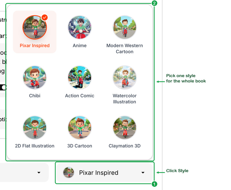 cartoon style picker
