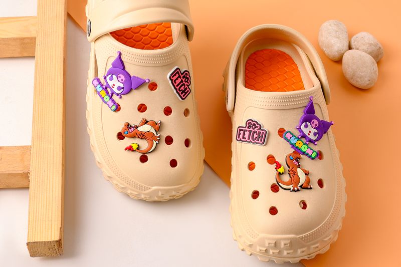 colorful kid crocs
