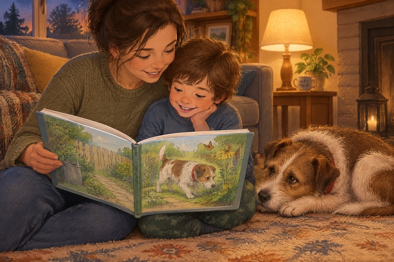 mother reading to a child